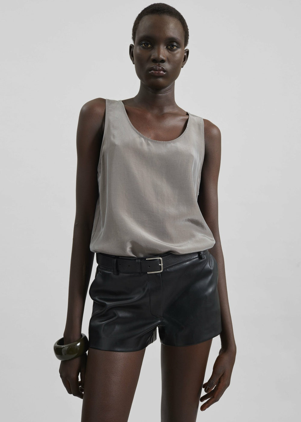 Kate Faux Leather Shorts - Black