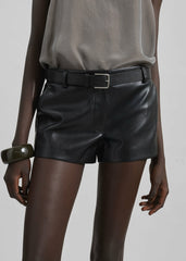 Kate Faux Leather Shorts - Black