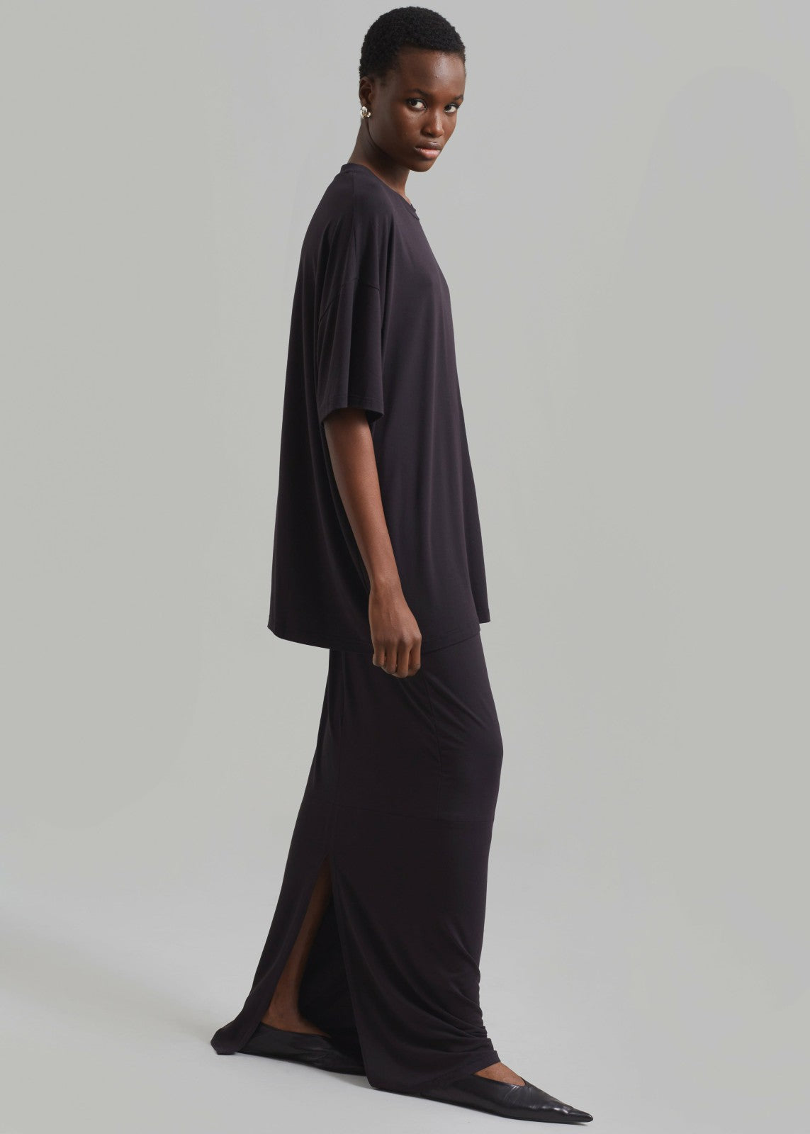 Ella Boxy Tee - Dark Plum