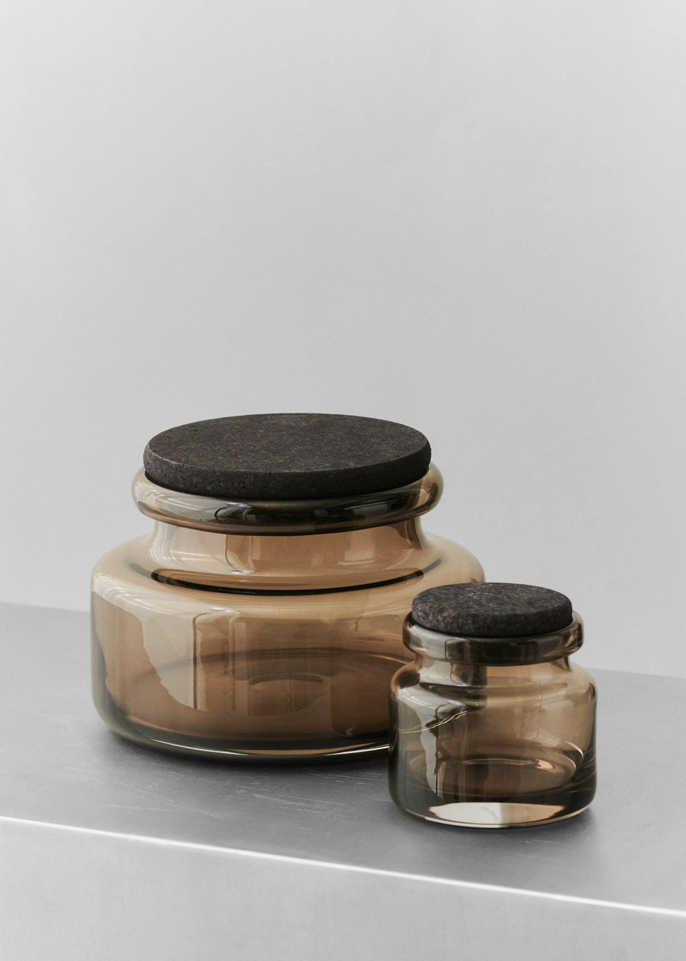 Louise Roe Viola Glass Container - Smoke