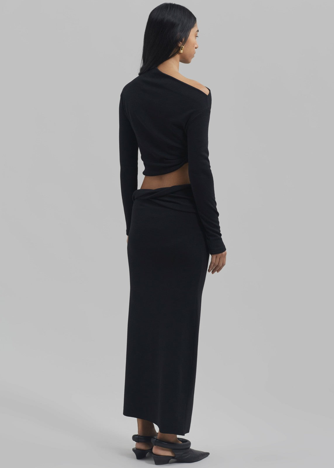 Margot Asymmetric Skirt - Black