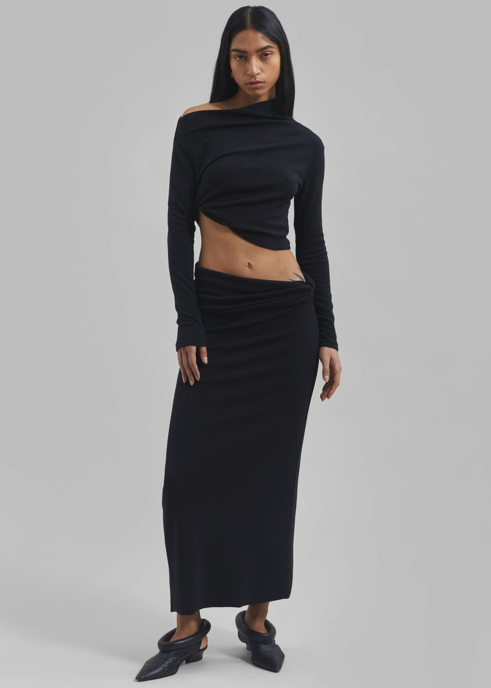 Margot Asymmetric Top - Black
