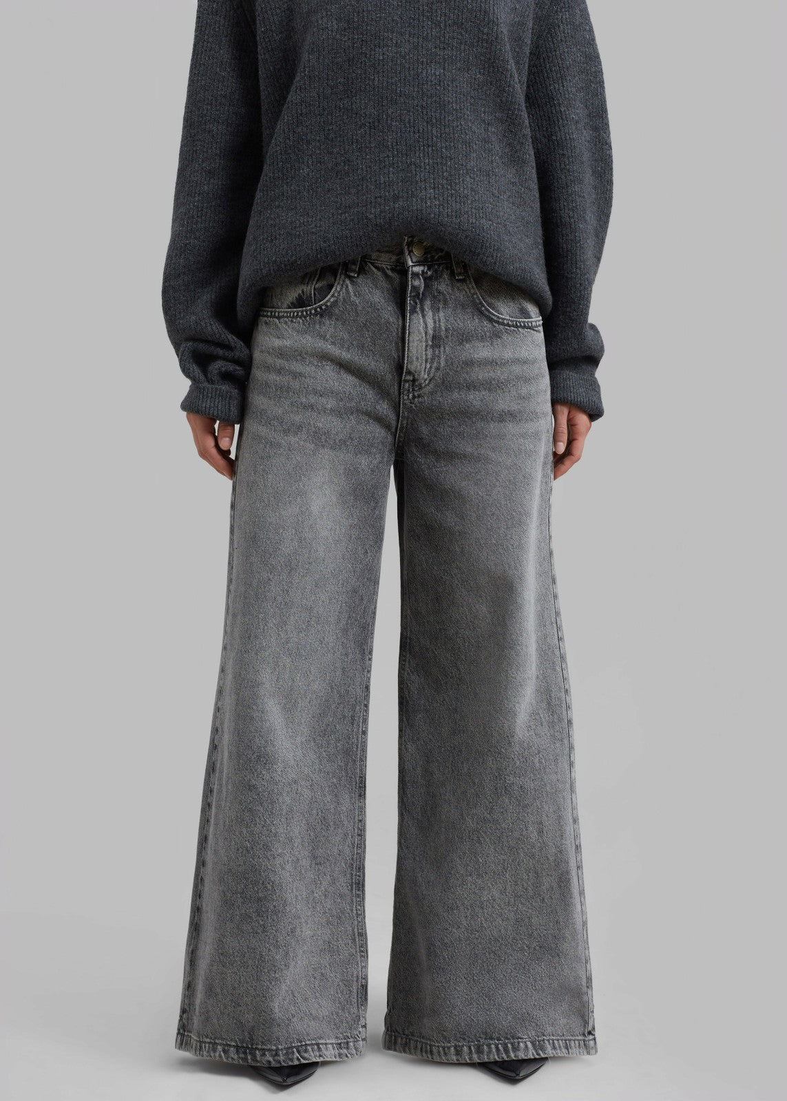 Alani Wide Leg Jeans - Black Wash