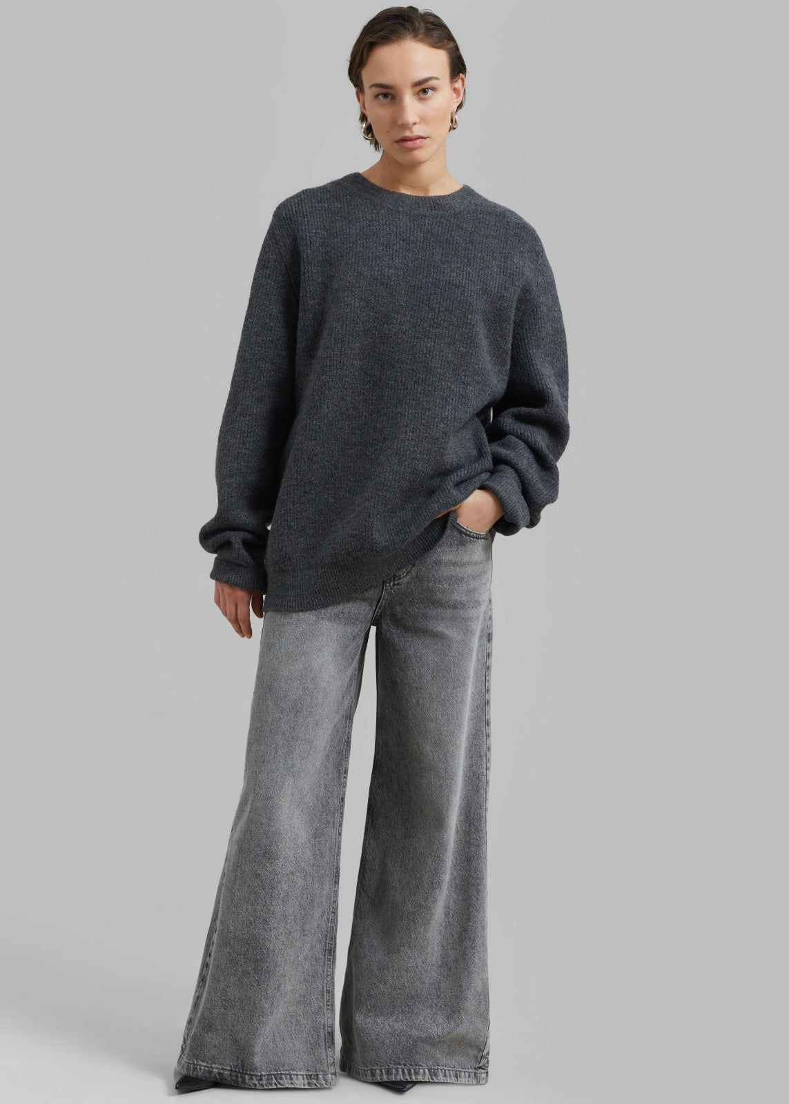 Alani Wide Leg Jeans - Black Wash