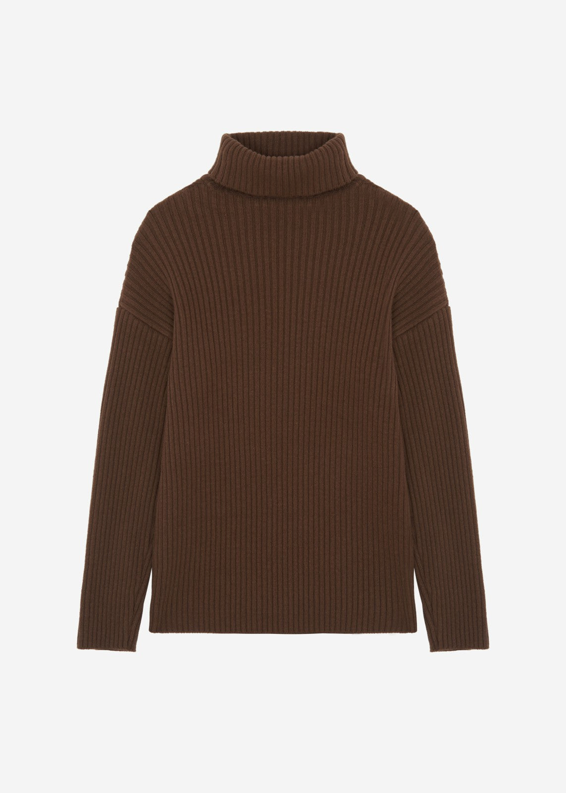 Thelma Ribbed Sweater Dress - Brown