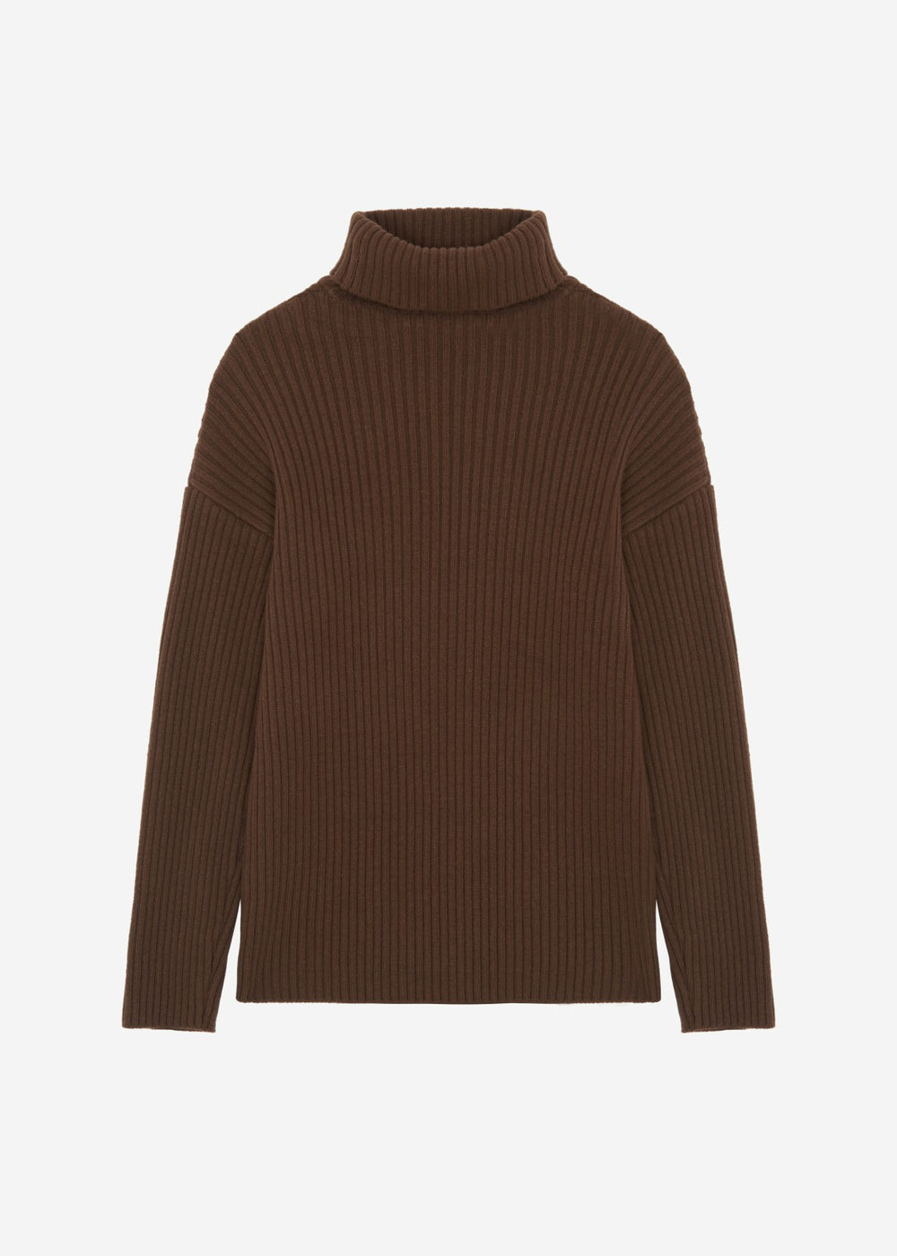Thelma Ribbed Sweater Dress - Brown
