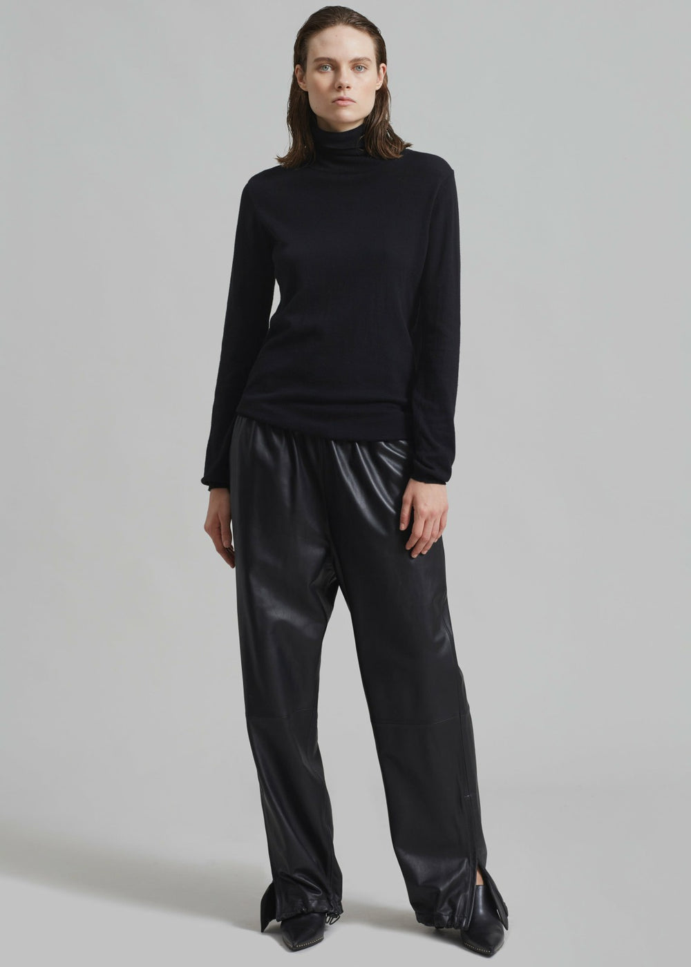 Kevin Leather Trousers - Black