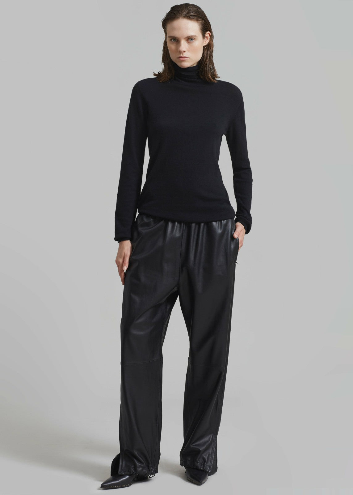 Kevin Leather Trousers - Black