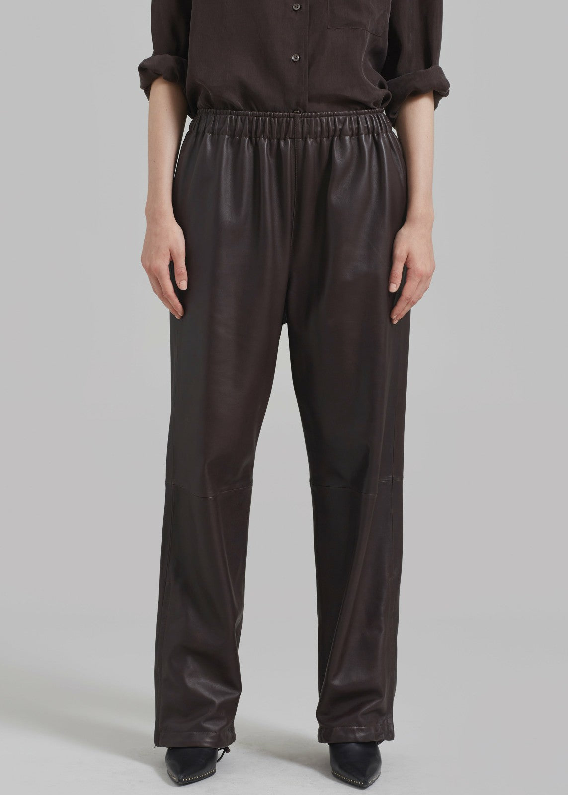 Kevin Leather Trousers - Brown