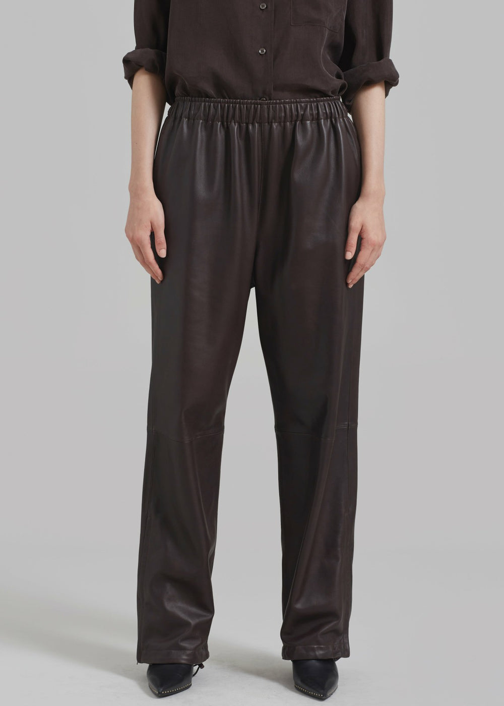 Kevin Leather Trousers - Brown