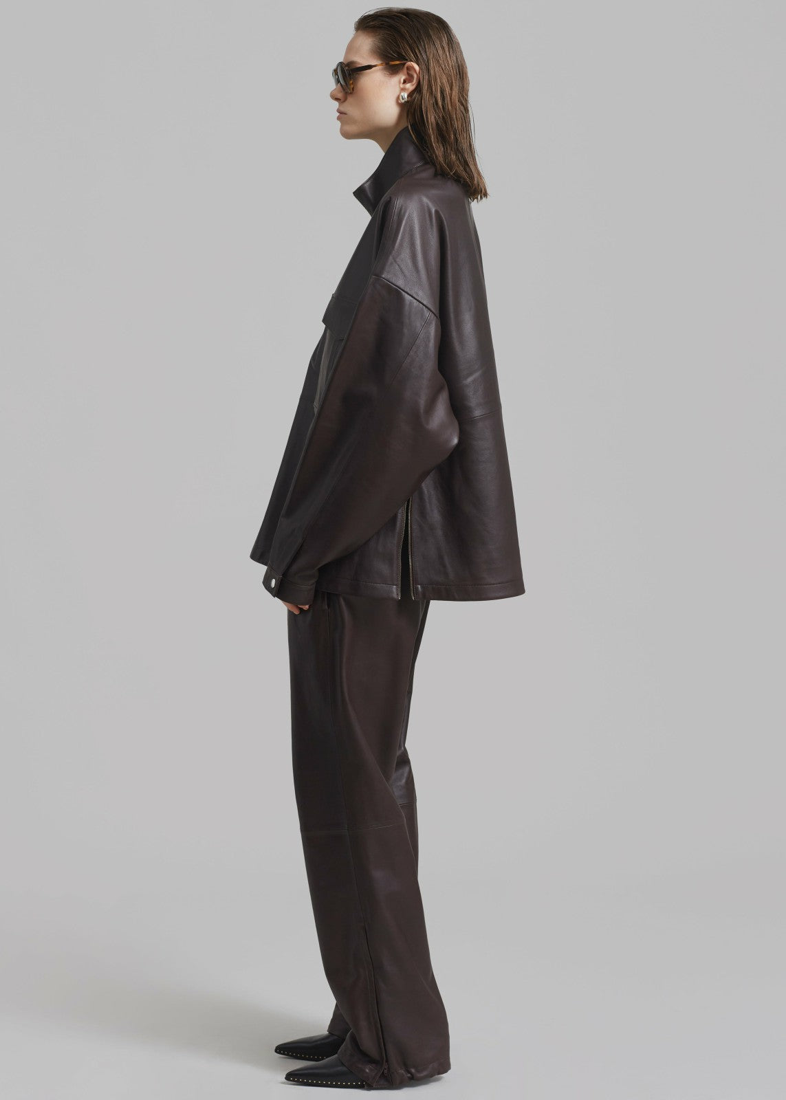 Kevin Leather Trousers - Brown