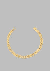 Bevza Flat Spikelet Choker - Gold