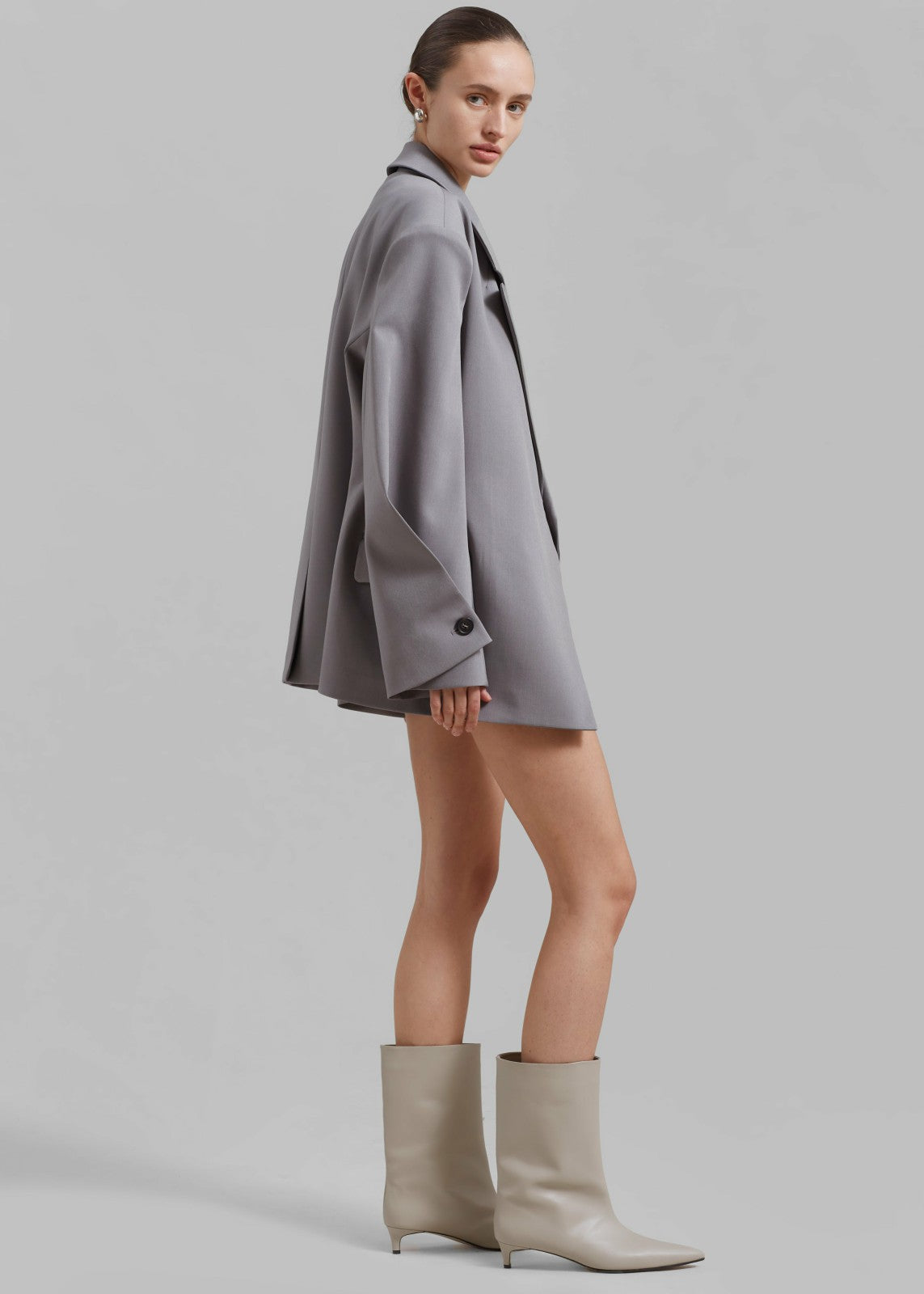 Pia Boxy Blazer - Grey