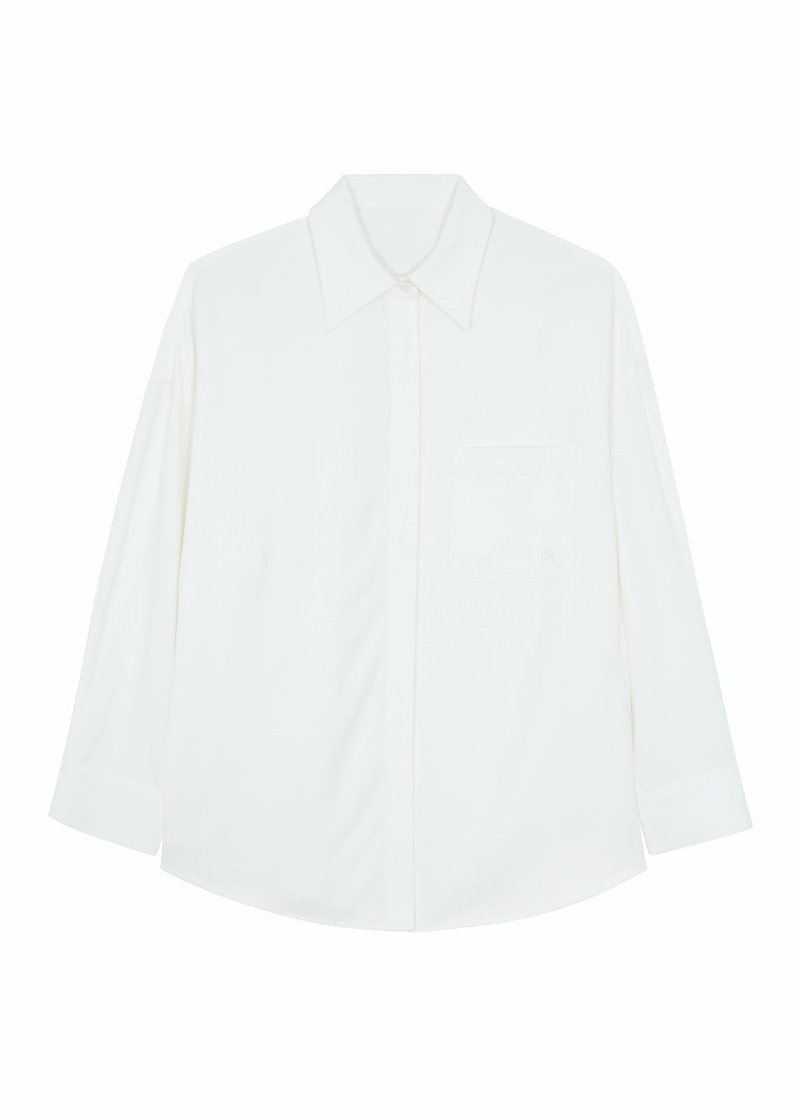 Della Midweight Button Up Shirt - White