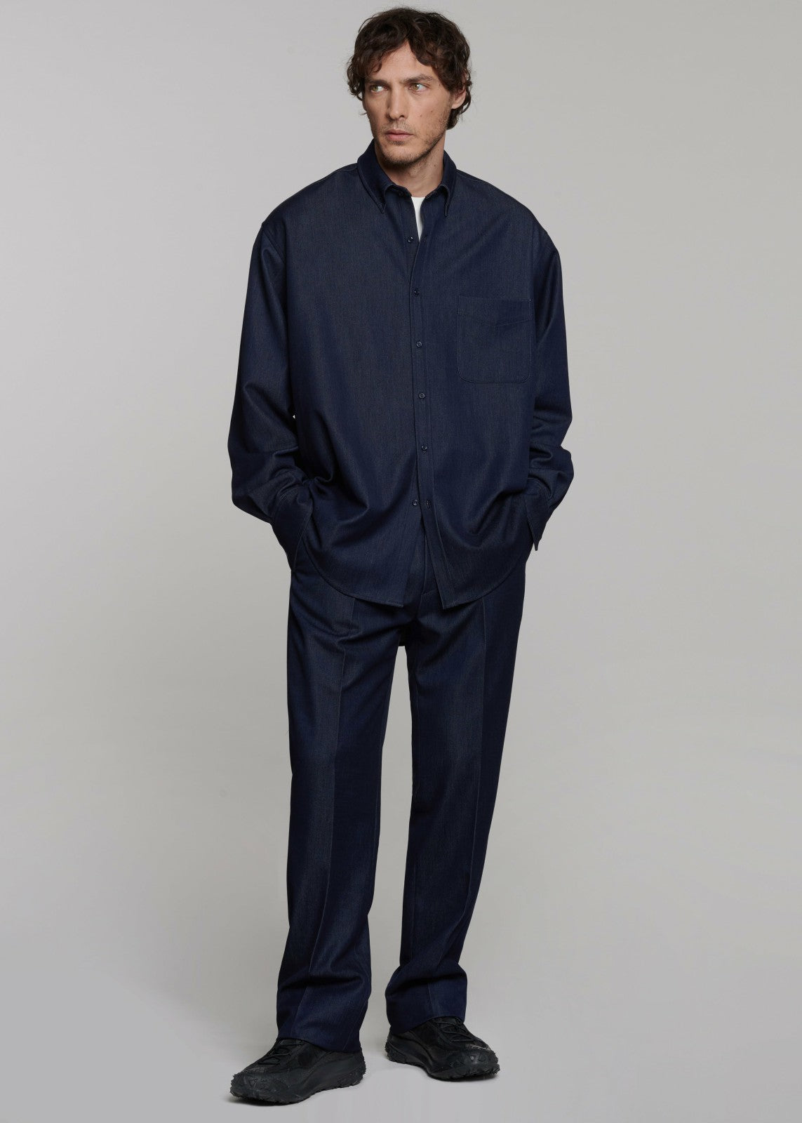 Mason Button Up Shirt - Indigo