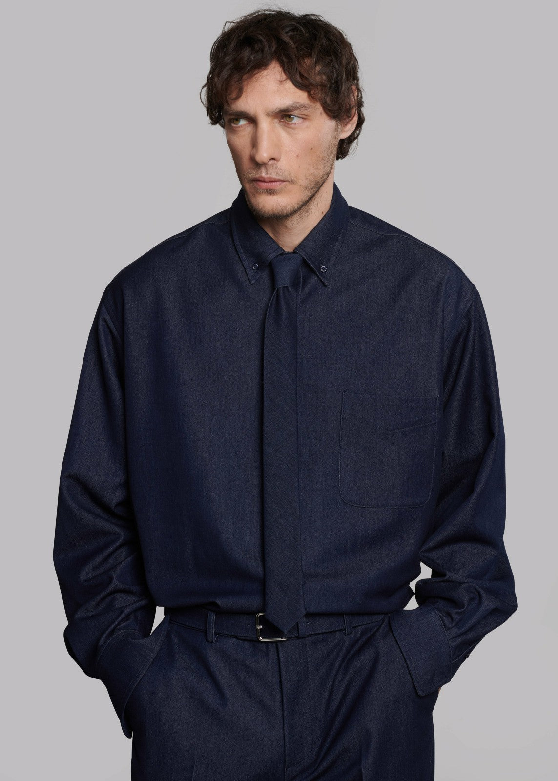 Mason Button Up Shirt - Indigo