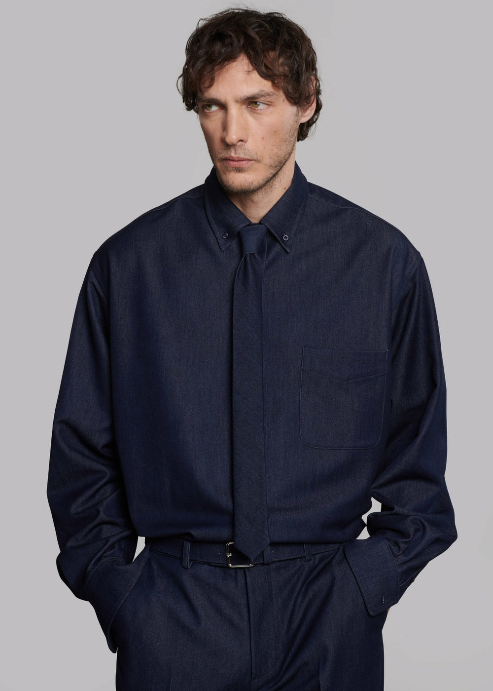 Mason Button Up Shirt - Indigo