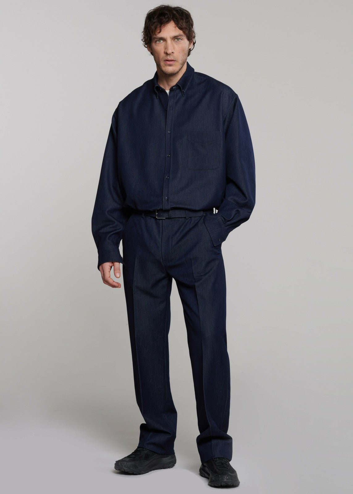 Mason Button Up Shirt - Indigo