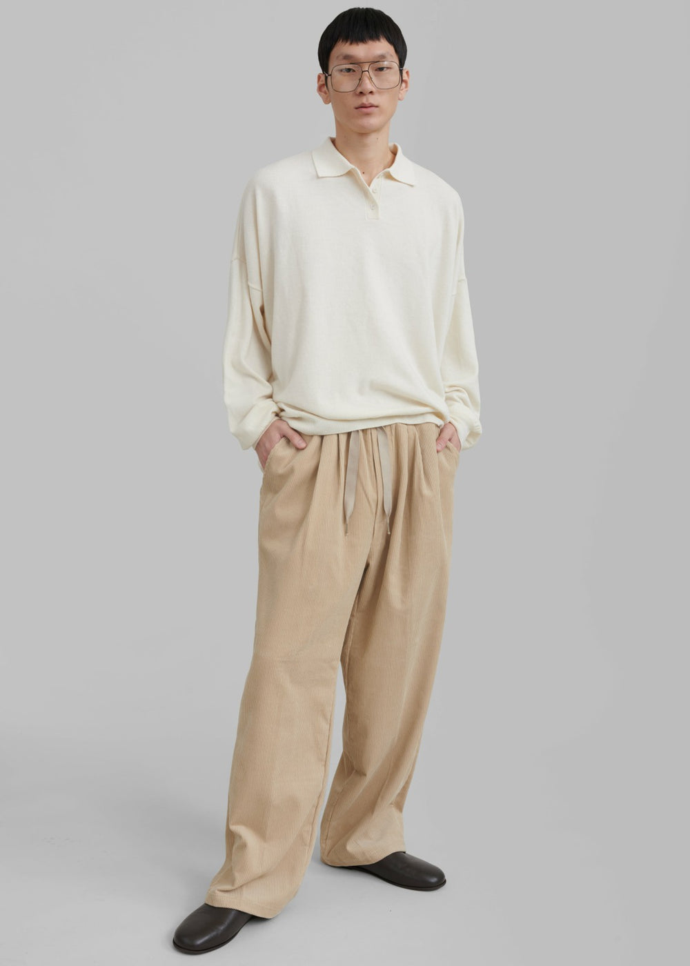 Brixton Corduroy Joggers - Beige