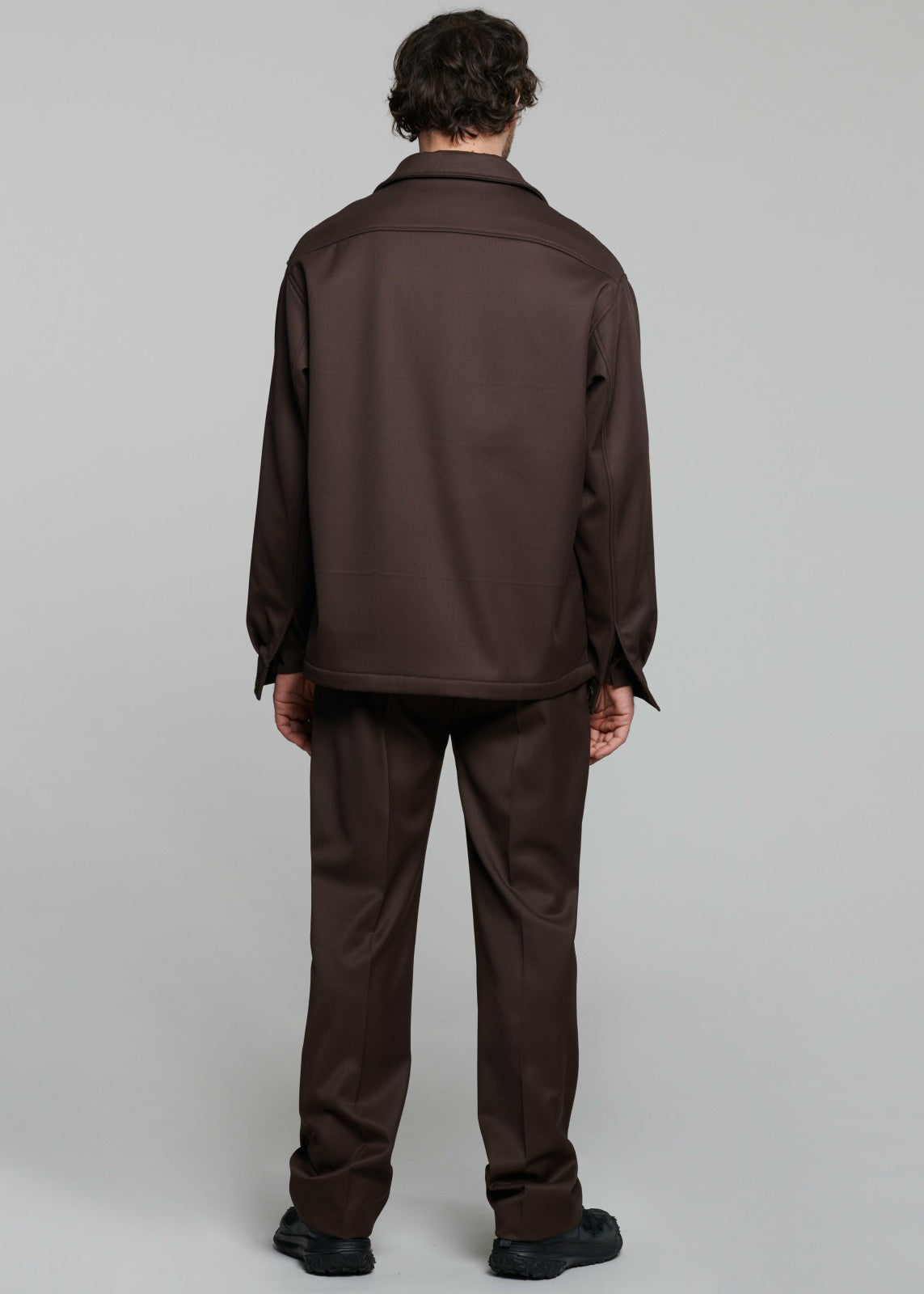 Mason Boxy Wool Jacket - Brown