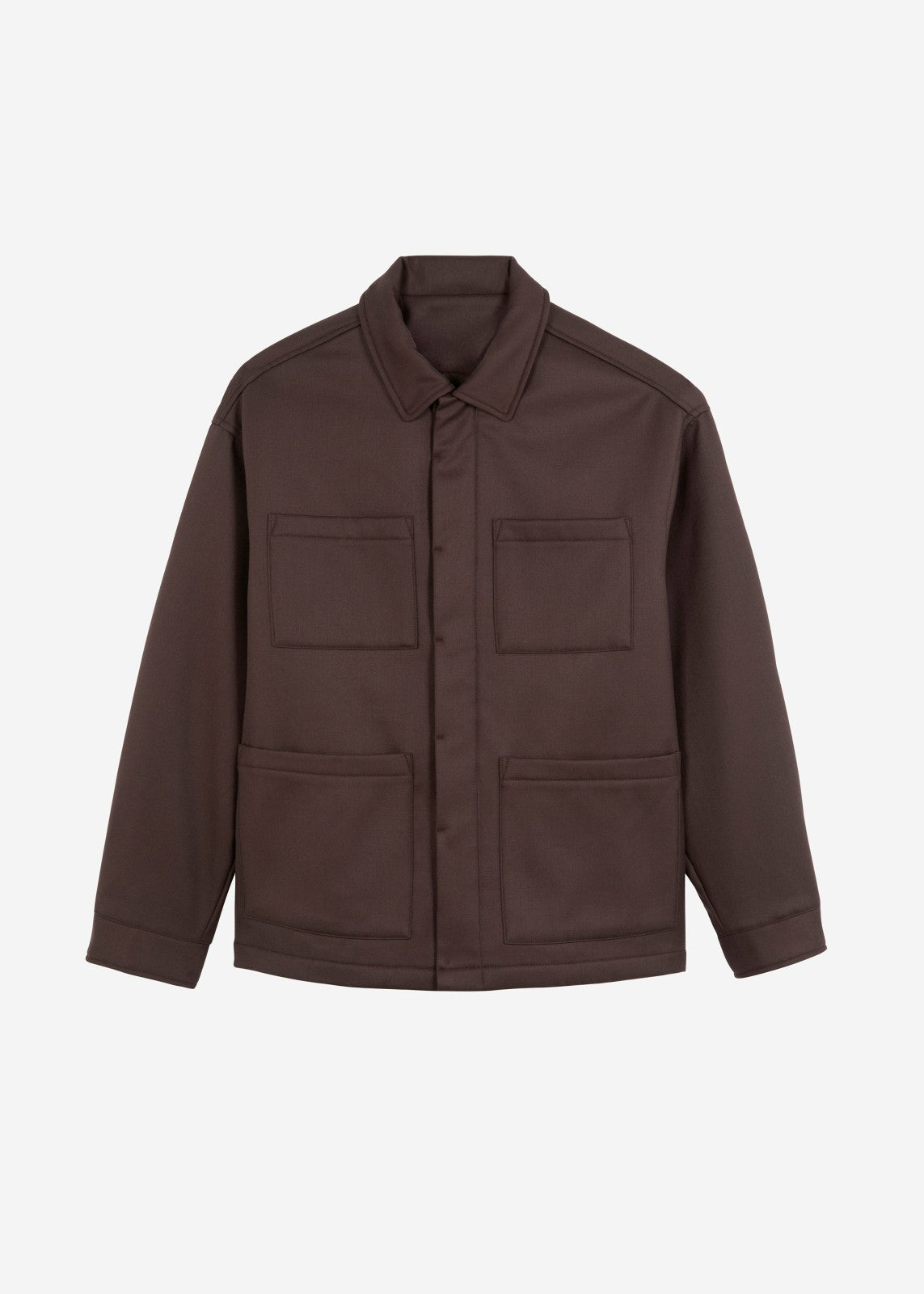 Mason Boxy Wool Jacket - Brown