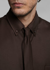 Mason Wool Button Up Shirt - Brown