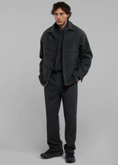 Mason Wool Trousers - Dark Grey/White Pinstripe
