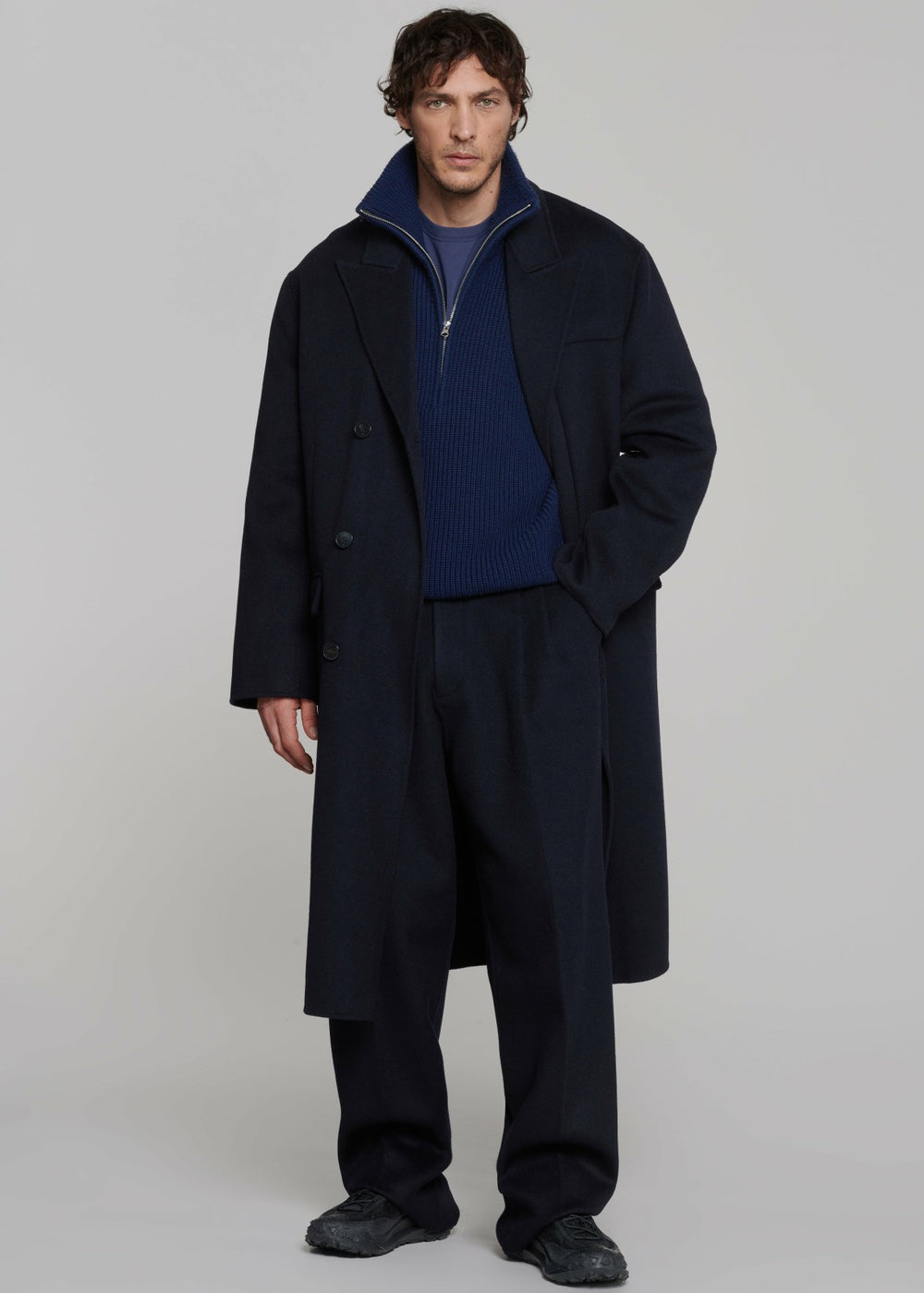 Beo Wool Suit Pants - Navy