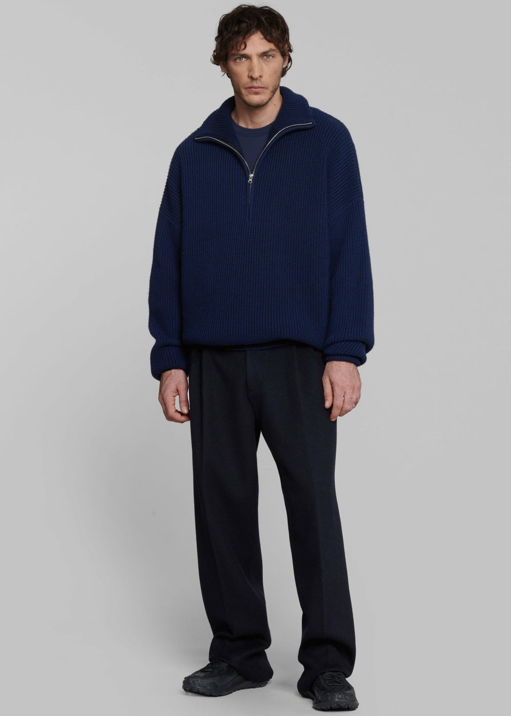 Beo Wool Suit Pants - Navy
