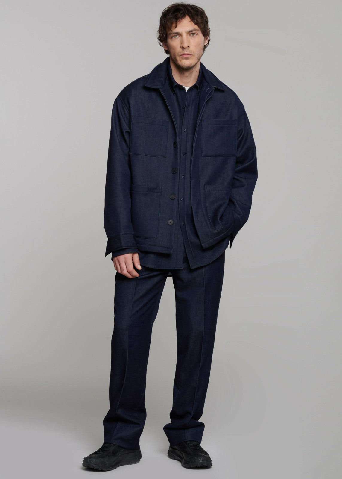 Mason Boxy Jacket - Indigo