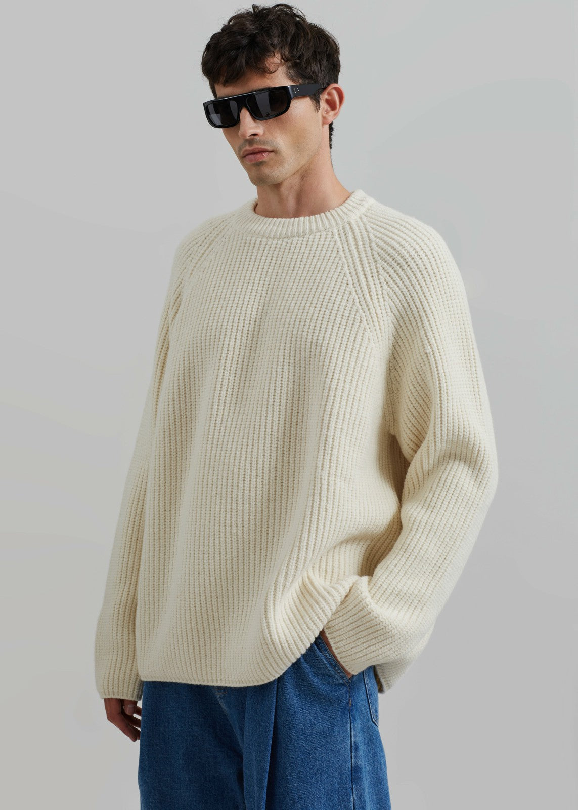 Carter Crew Neck Sweater - Beige
