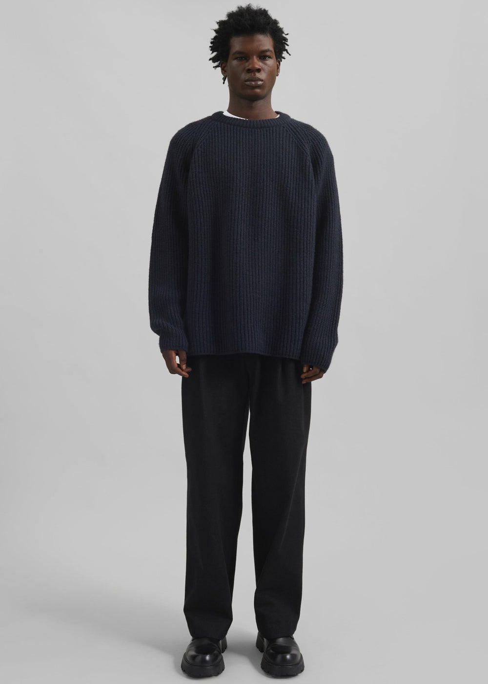 Carter Crew Neck Sweater - Navy