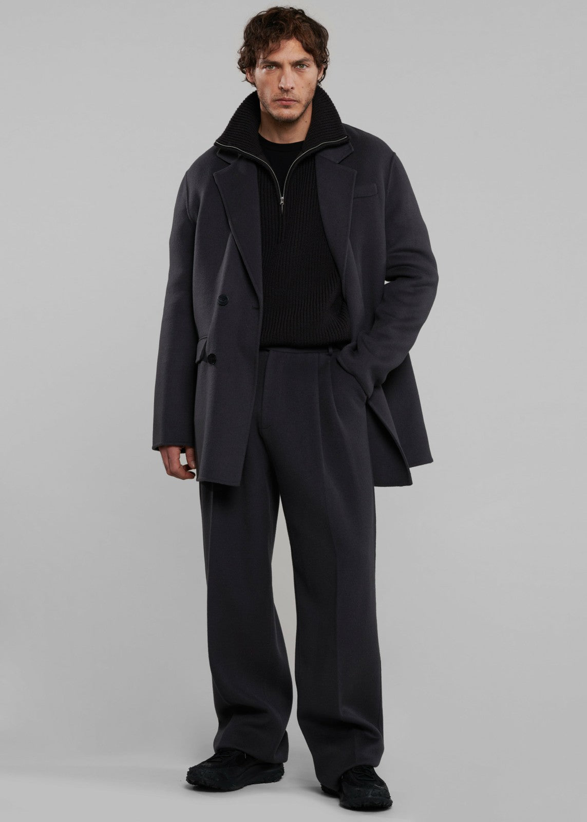 Beo Wool Suit Pants - Dark Grey