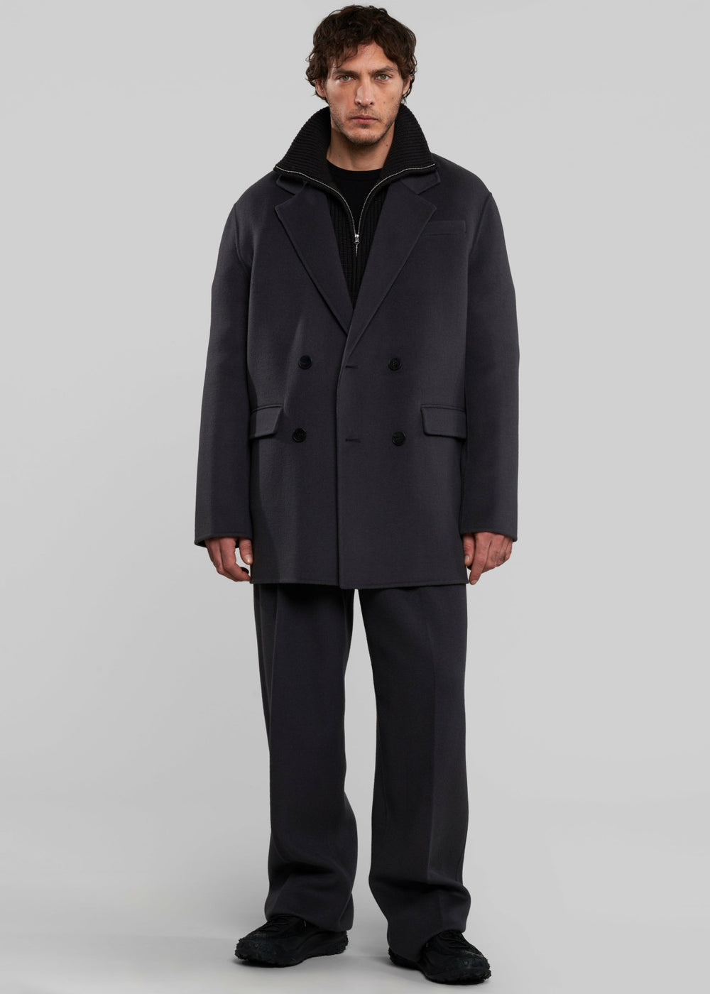 Beo Wool Suit Pants - Dark Grey