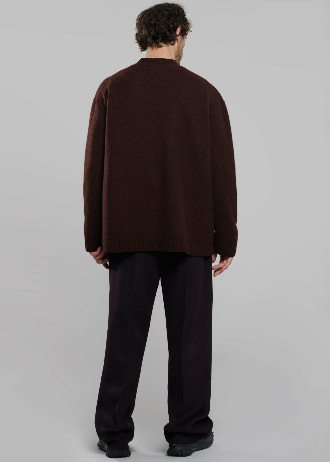 Beck Wool Cardigan - Chocolate Plum