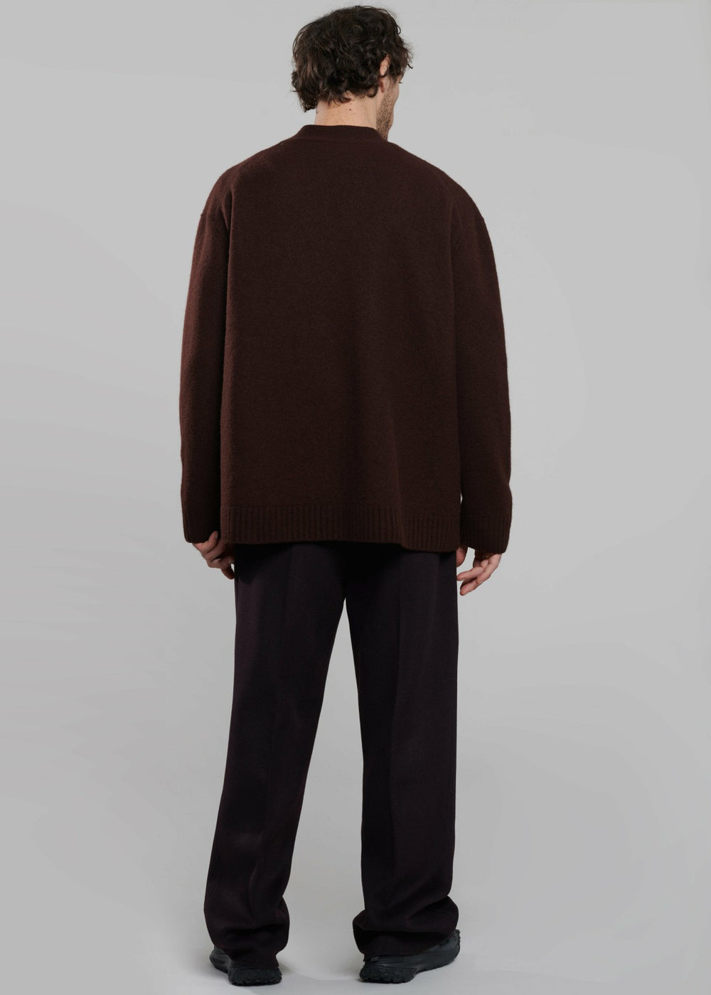 Beck Wool Cardigan - Chocolate Plum
