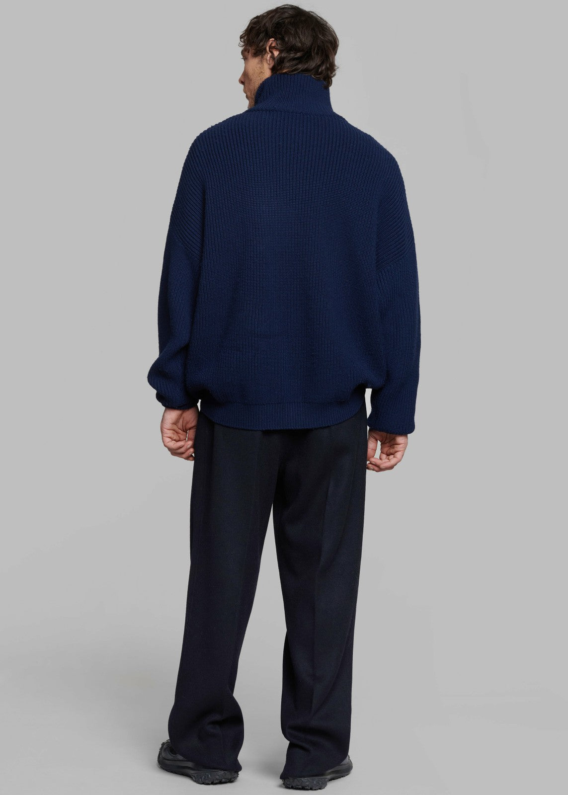 Harrison Quarter Zip Jumper - Navy
