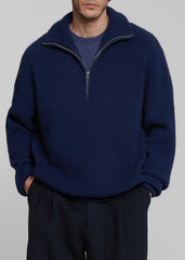 Harrison Quarter Zip Jumper - Navy
