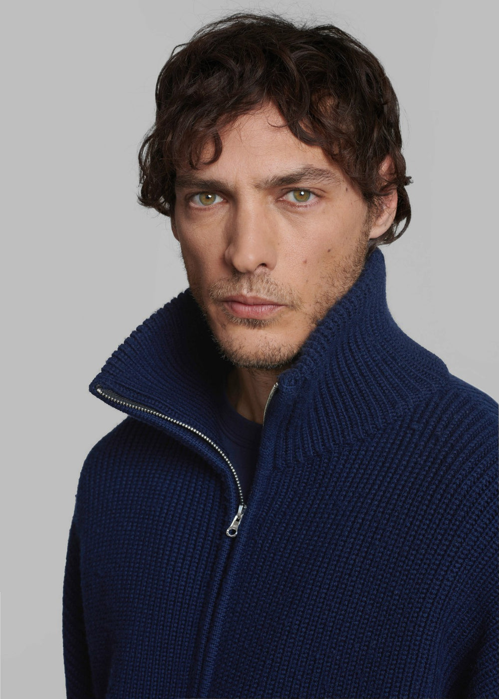 Harrison Quarter Zip Jumper - Navy