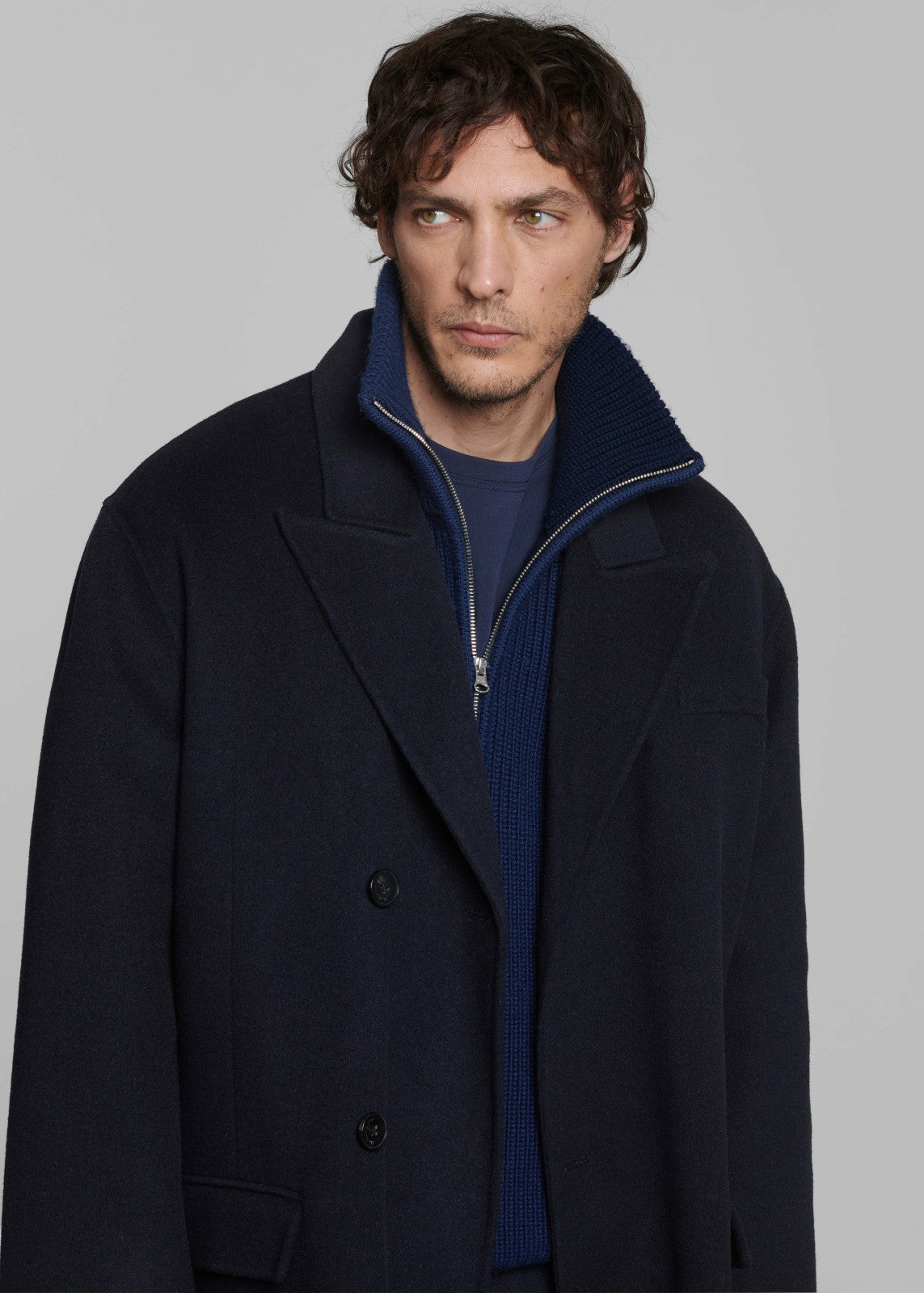 Harrison Quarter Zip Jumper - Navy
