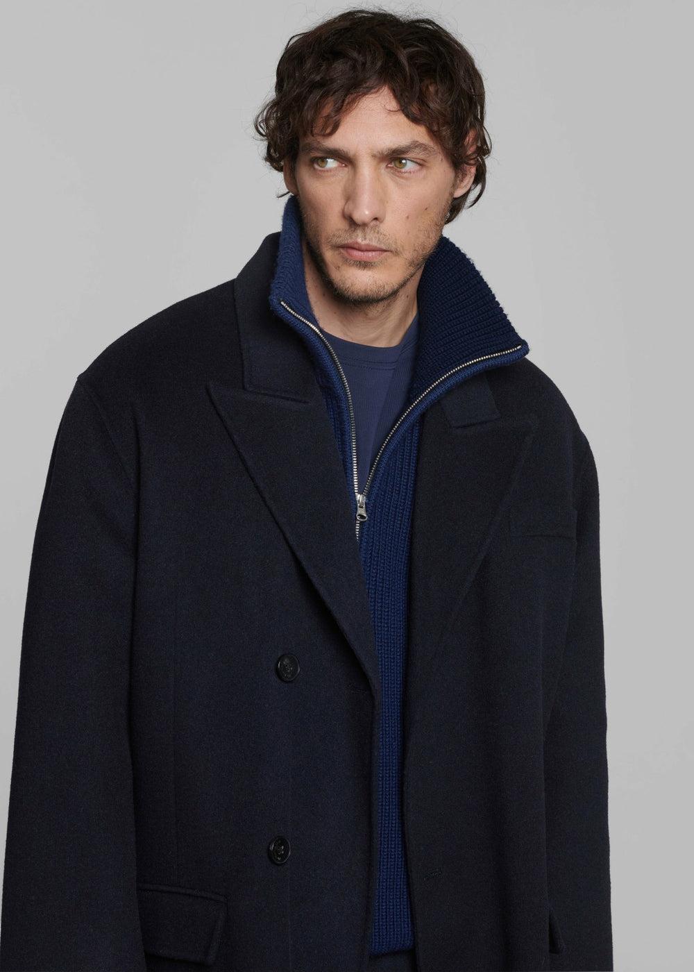 Harrison Quarter Zip Jumper - Navy