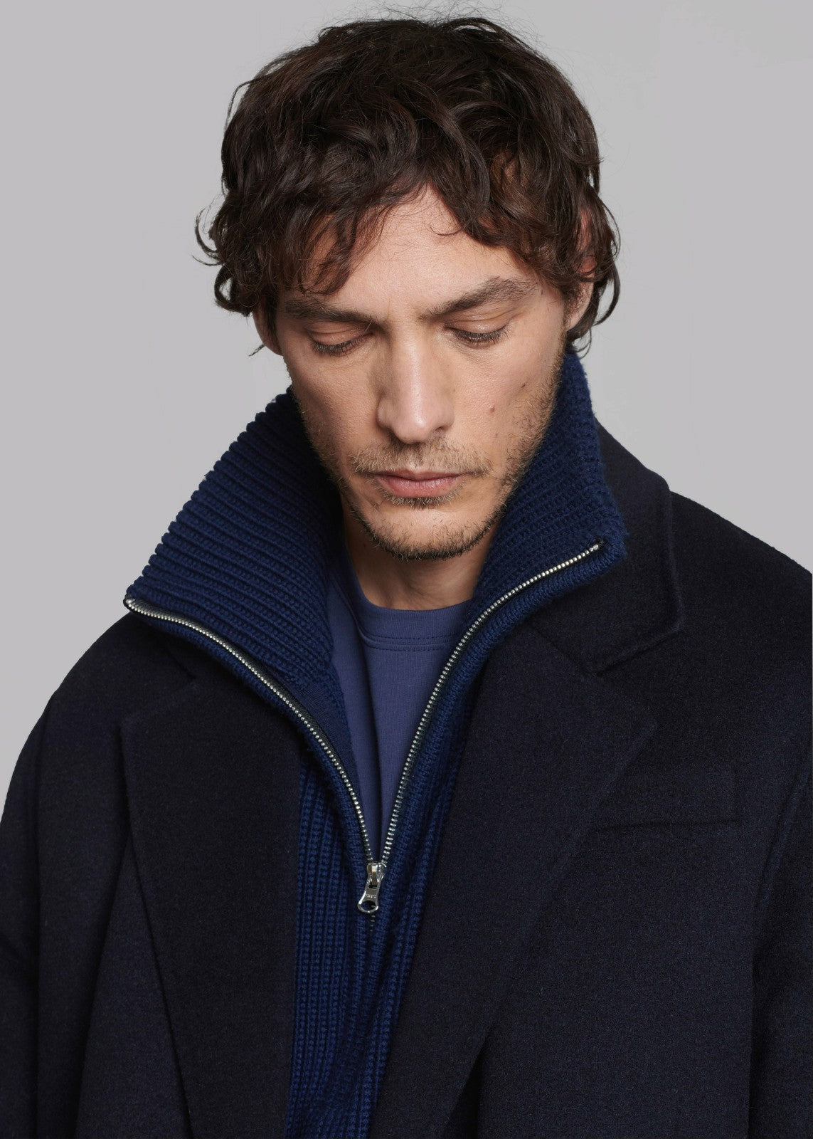 Harrison Quarter Zip Jumper - Navy
