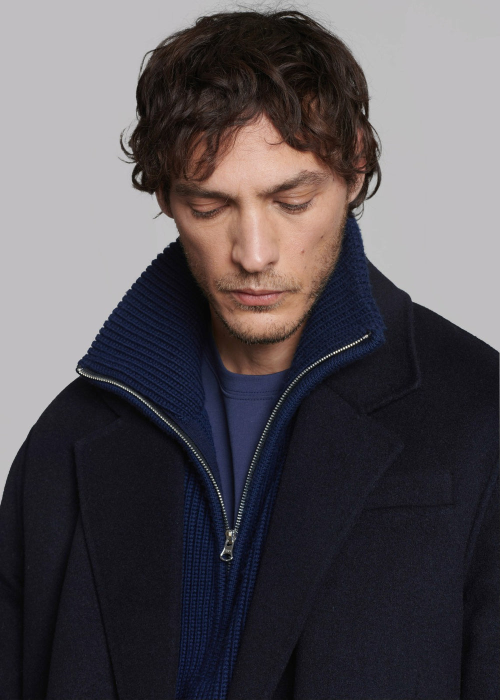 Harrison Quarter Zip Jumper - Navy