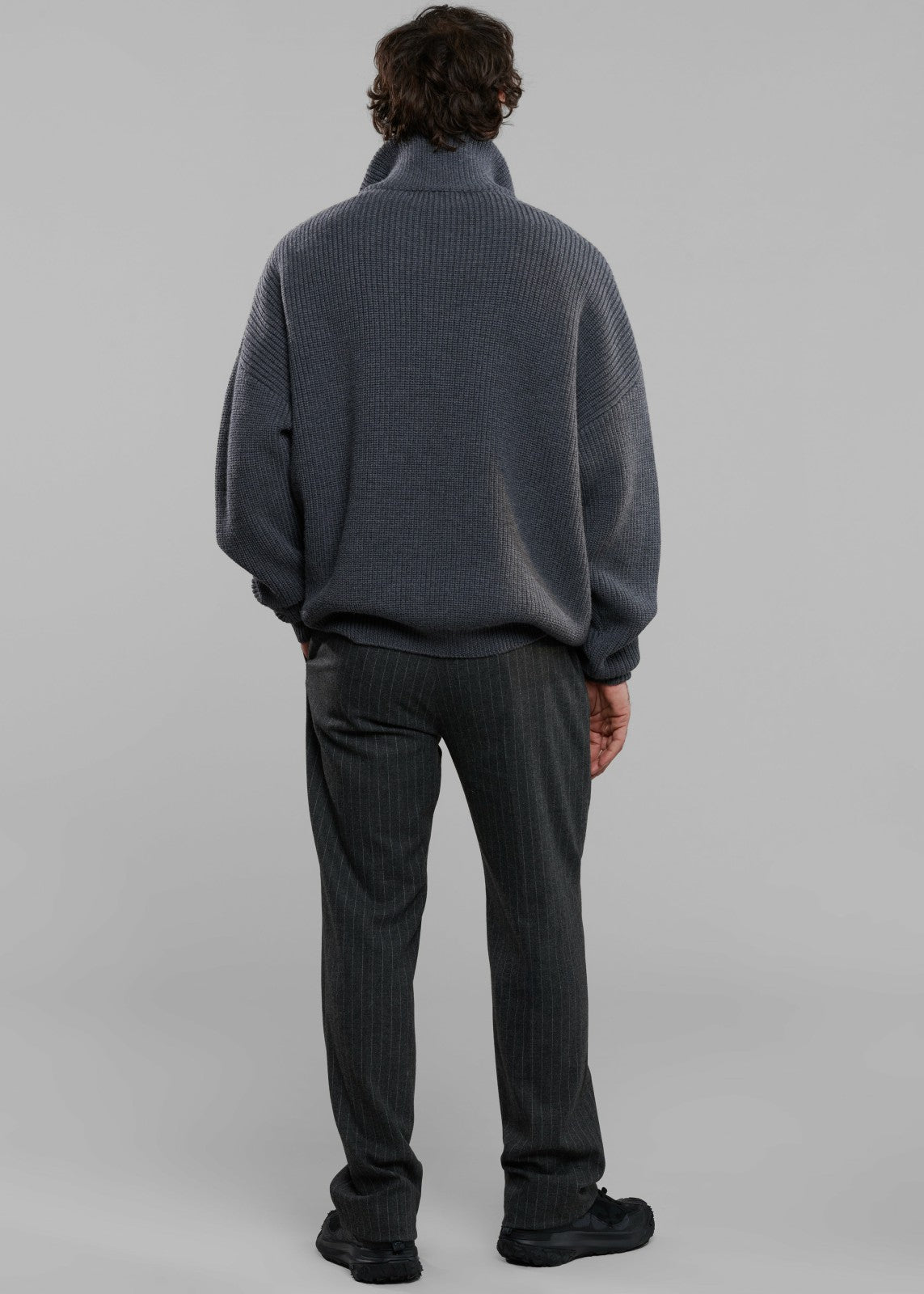 Harrison Quarter Zip Jumper - Grey Melange