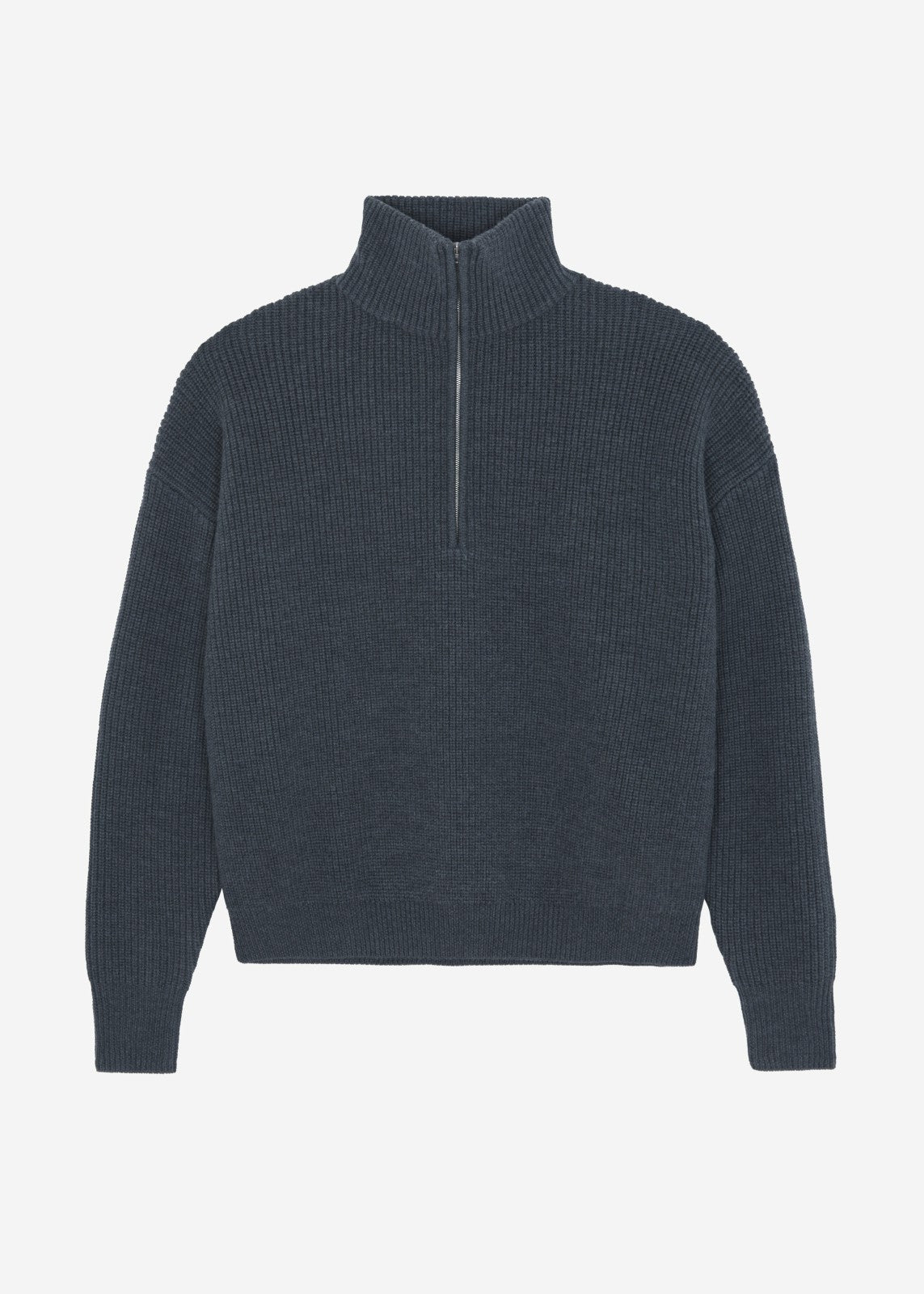 Harrison Quarter Zip Jumper - Grey Melange