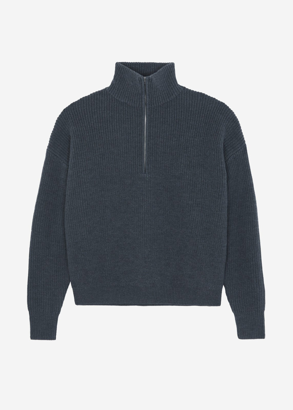 Harrison Quarter Zip Jumper - Grey Melange