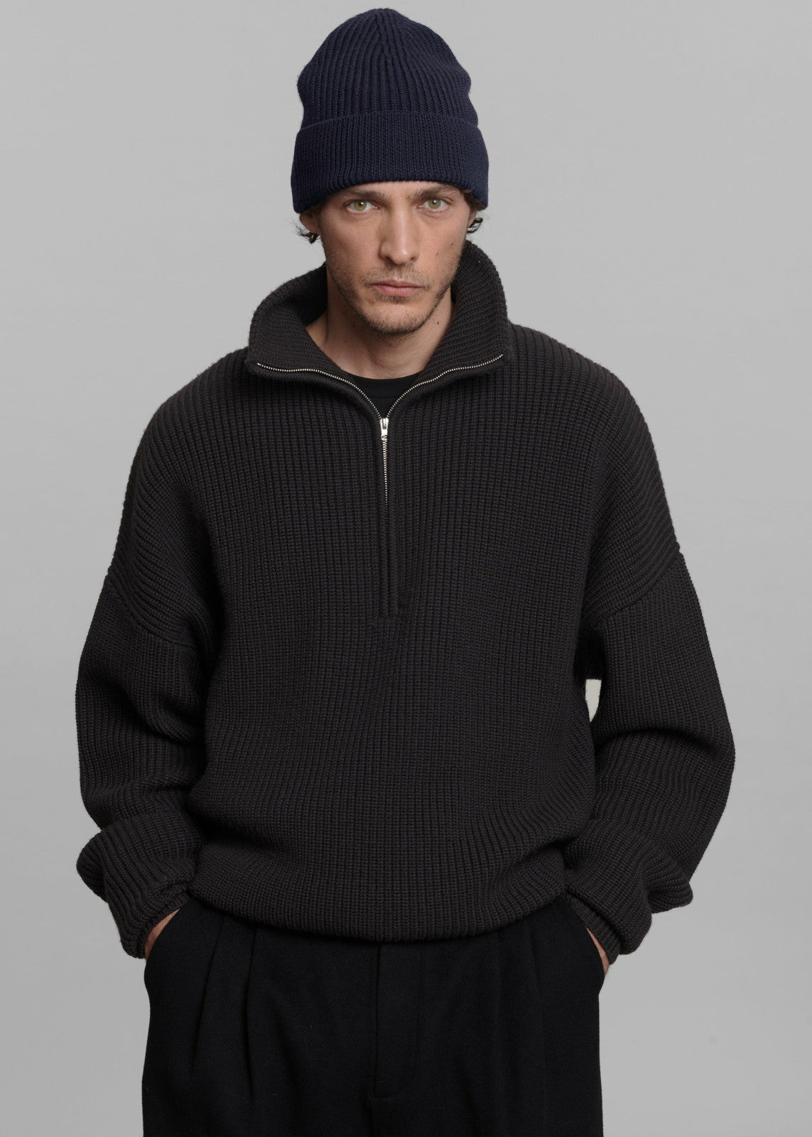 Amo Wool Beanie - Navy