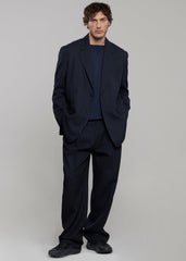 Beo Blazer - Navy/White Pinstripe