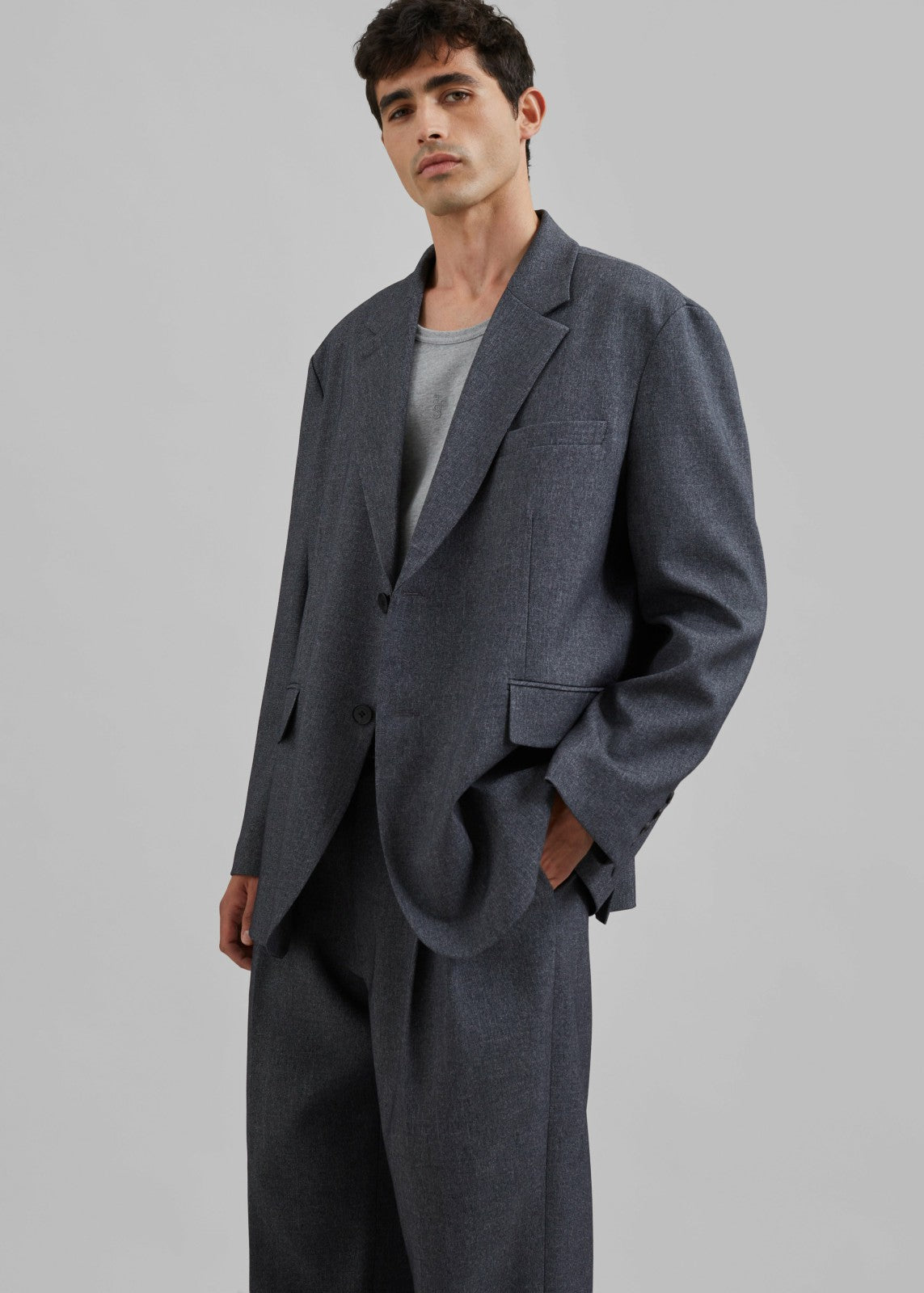 Beo Suit Pants - Grey Melange