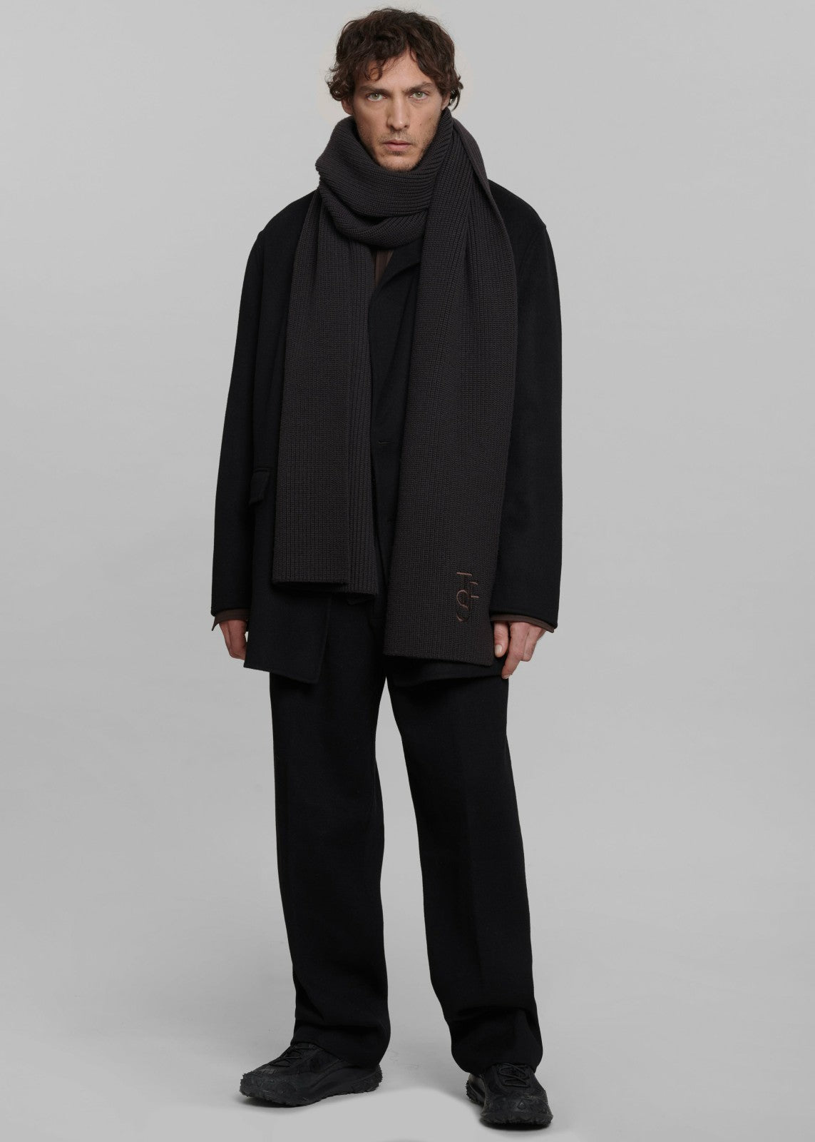 Colton Wool Scarf - Dark Plum